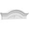 Ekena Millwork Segment Arch W/ Flankers Sunburst Architectural Grade PVC Pediment, 28"W x 8"H x 2-1/2"P PEDPS028X080SGF01 - alternate 1
